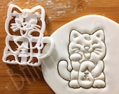 Lucky Cat cookie cutter Maneki-neko beckoning cats paw 招き猫 wishing goal biscuit cutters traditional good luck charm success Japanese craft