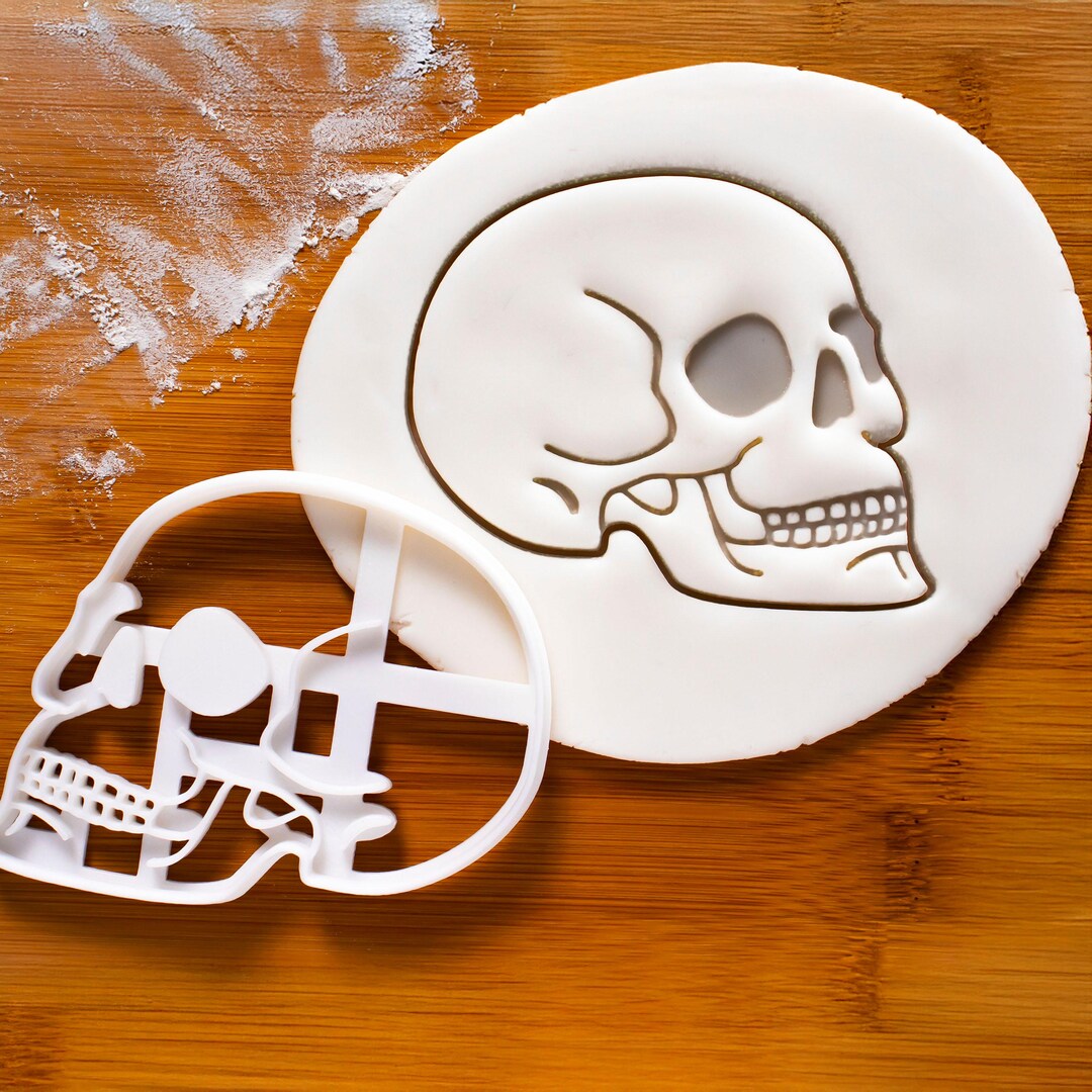 Human Cutter Shape Anatomical Skull Side View Cookie Cutter – Human Skeleton Shape for ...