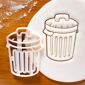 Rubbish Bin cookie cutter - Garbage Truck Themed Birthday Party