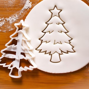 Cortador de galletas de árbol de Navidad con estrella: Repostería festiva para las fiestas