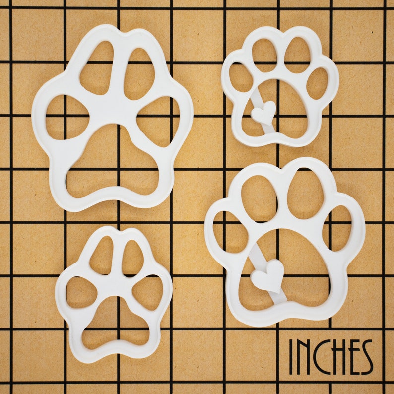 paw prints cookie cutters biscuit cutter heart realistic paws print dog lover gifts dogs cat snacks foot prints feet footprint pup puppy image 10