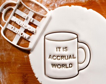 Molde para galletas de taza de Accrual World - Humor contable