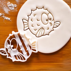 Pufferfish Cookie Cutter – Ocean Fish Design for Beach Baking, Aquarium Themes, Under the Sea Parties