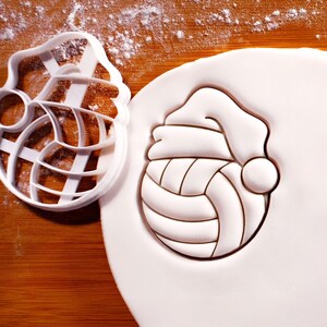 Santa Hat Volleyball Cookie Cutter: Festive Holiday Baking, Christmas Treats