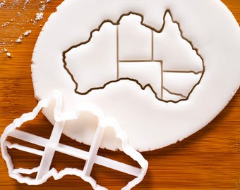Australia Map Cookie Cutter – Geography Shape for Travel, Teacher & Australia Day Baking
