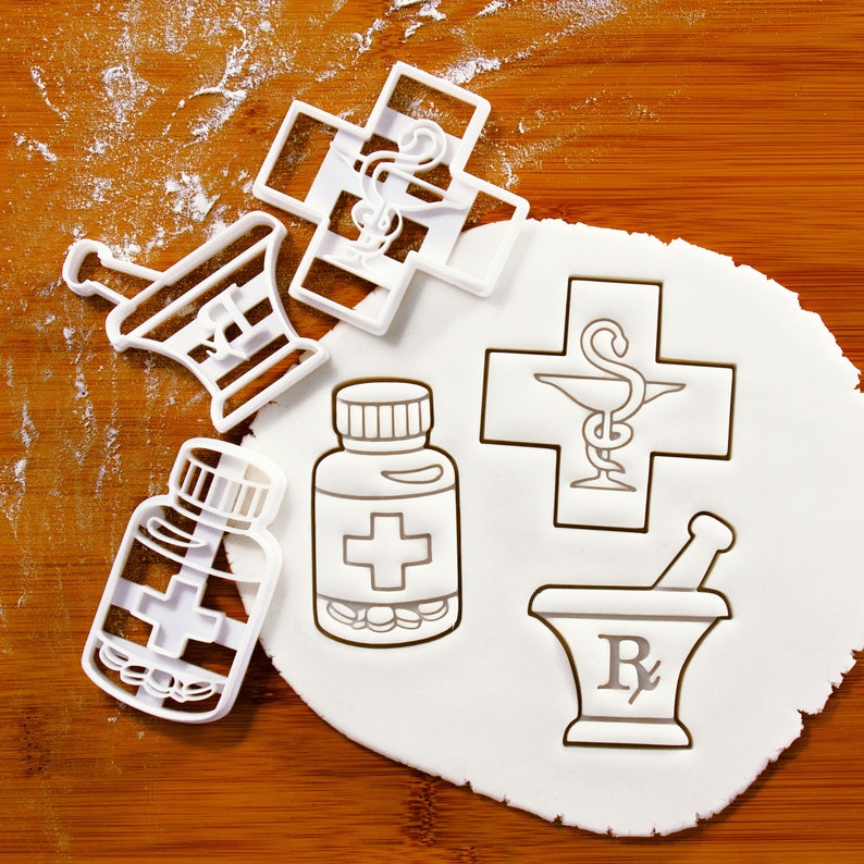 Pill Bottle Cookie Cutter Pharmacy Biscuit Cutters Medical Etsy