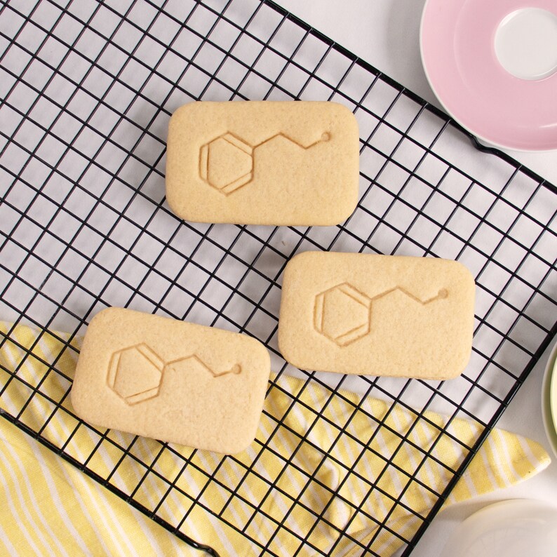 Serotonin Molecule cookie cutter Happy Chemical neurotransmitter graduation gifts psychology biology hormone hormones chemistry motivation image 8