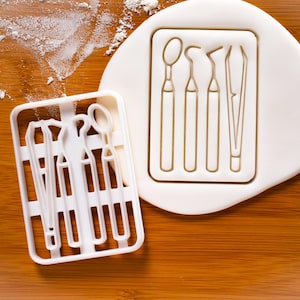 Dental Tools Cookie Cutter – Dentist Instrument Shapes for Clinic, Student & Hygienist Baking