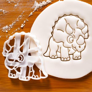 Foremka do ciastek Baby Triceratops i inne dinozaury | foremka do ciastek | wymarły dinozaur | kawaii 恐竜 nauka dzieci | Bakerlogy