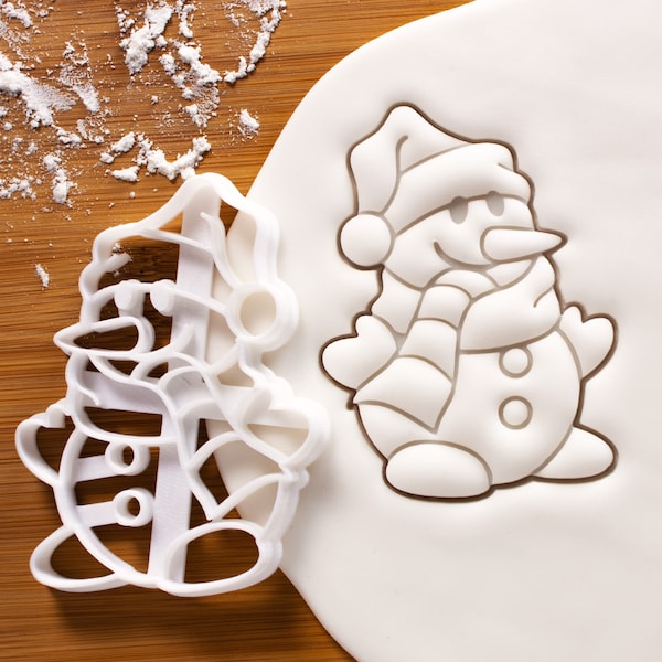 Snowman cookie cutter | Christmas Snow Man biscuit cutters | kawaii xmas x'mas tree ornament happy holidays ho ho ho merry christmas winter