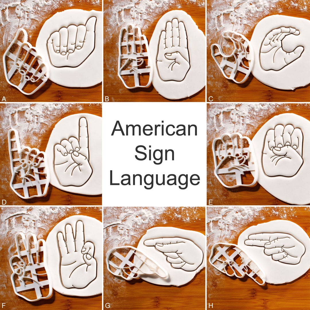 American Sign Language Cookie Cutters Letter A to Z Options Etsy