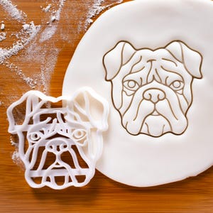 English Bulldog Face Cookie Cutter: Dog Treat Mold