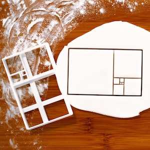 Fibonacci Tiling cookie cutter | Golden Ratio biscuit cutter architecture mathematics math design | one of a kind ooak minimalist minimalism