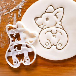 Corgi Butt cookie cutter | cute fluffy Pembroke Welsh dog butts biscuit fondant clay cutter コーギー 코기 one of a kind ooak | Bakerlogy