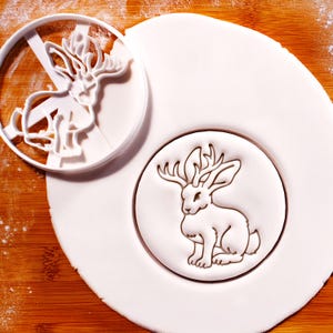 Cortador de Biscoitos Jackalope - Ideal para Confeitaria Fantástica, Amantes de Criaturas Míticas e Artigos de Festa Divertidos