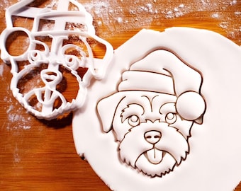 Border Terrier Santa Hat Cookie Cutter: Festive Christmas Dog Treat