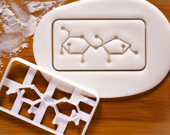 Sucrose Cookie Cutter: Sugar Molecule Chemistry, Science Baking Tool