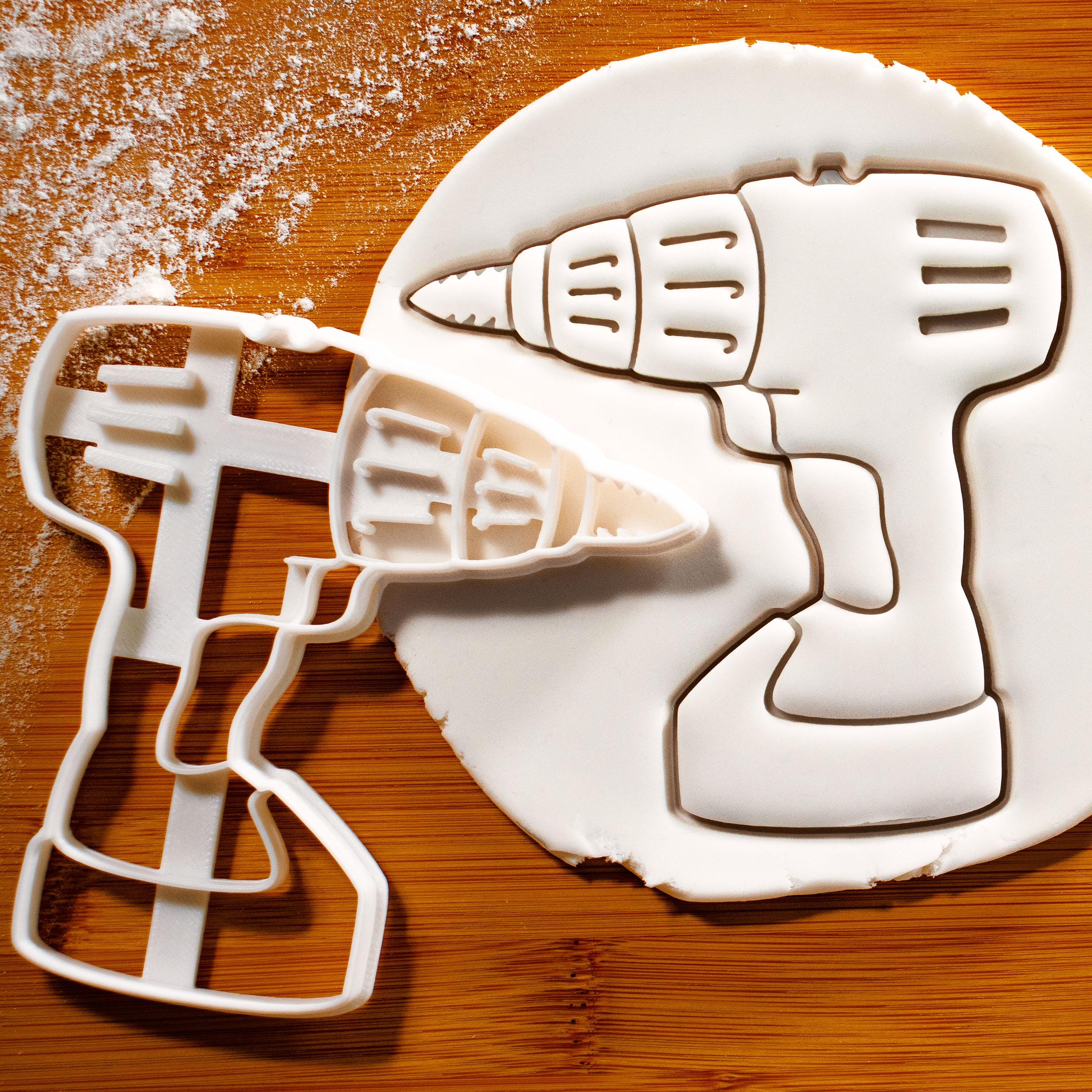 Power Drill Cookie Cutter- power tools theme, ideal for housewarming party or construction themed birthday biscuits