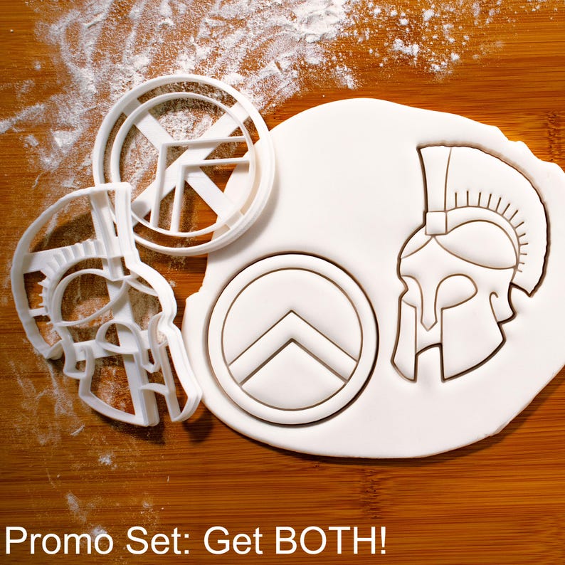 Spartan Helm Cookie Cutter: Antikes Griechenland Sparta Backen Promo Set: Get BOTH!