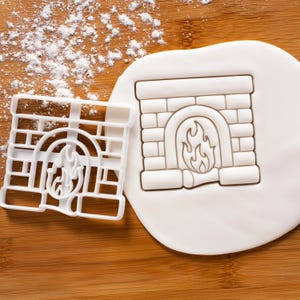 Fireplace Cookie Cutter: Cozy Christmas Design for Festive Holiday Party & Family Baking
