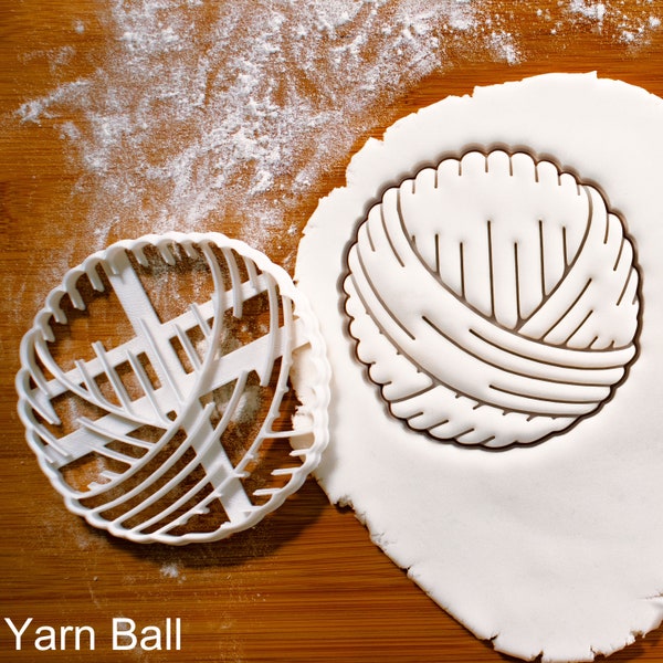 Yarn Ball cookie cutter - Perfect for baking knitting party theme biscuits!