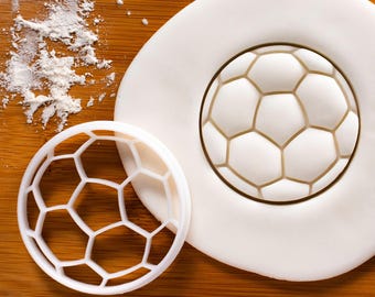 Football Soccer Ball Cookie Cutter | cutters also suitable for biscuit fondant craft clay dough sugarpaste sugarcraft sports sport games
