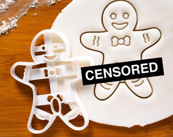 MATURE - Mature Gingerbread Man cookies cutters | biscuits cutter | one of a kind naughty gentleman