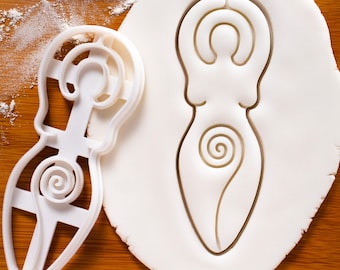 Spiral Goddess Cookie Cutter: Wiccan Pagan Baking Mold, Divine Feminine Symbol