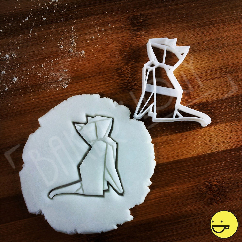 Origami Cat cookie cutter biscuit cutter feline cats Etsy
