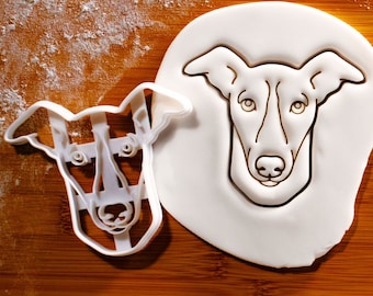 Whippet Dog Face Ausstechform - Bake Adorable Canine Delights für Hundeliebhaber und Haustier-Enthusiasten!