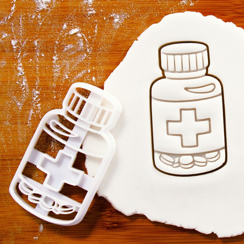 Pill Bottle Cookie Cutter Pharmacy Biscuit Cutters Medical Etsy