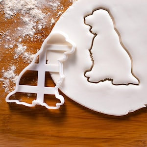 English Springer Spaniel Outline cookie cutter | cute fluffy profile portrait dog biscuit fondant clay springy veterinarian gift Bakerlogy