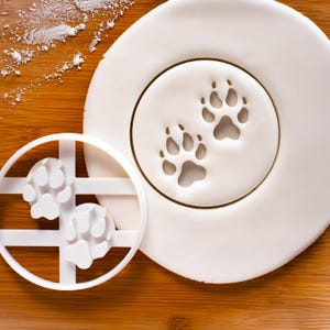 Emporte-pièce Bear Paw Prints - Forme de trace d'animal pour le camping, cuisine de fête en pleine nature