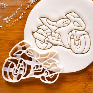 Motorbike cookie cutter - Motorcycle Riders themed Birthday Party