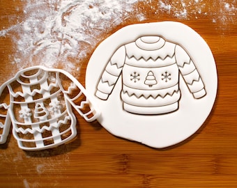 Christmas Sweater Cookie Cutter: Xmas Jumper Day Design