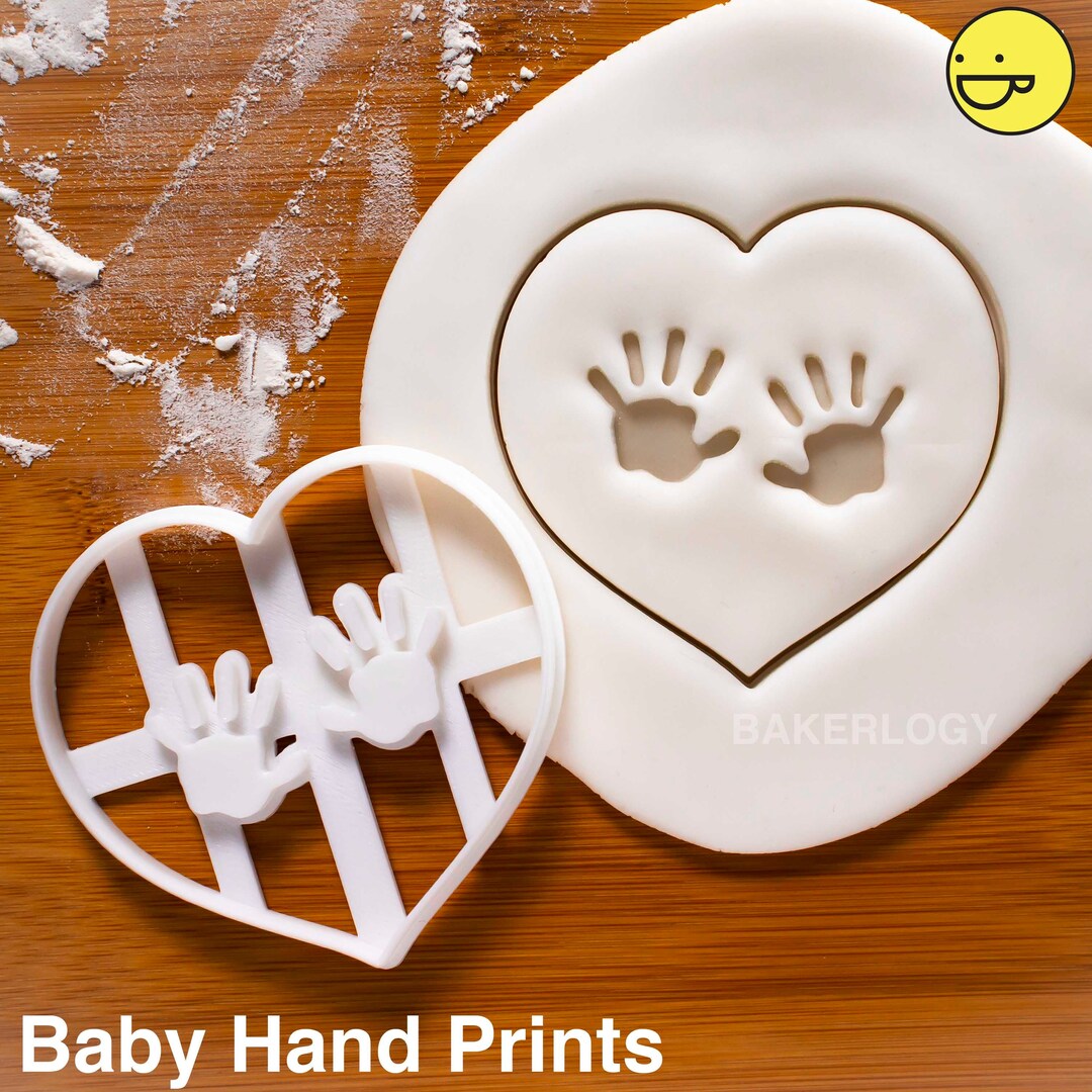 Baby Hand Prints Cookie Cutter bakerlogy Biscuit Cutters Baby Shower