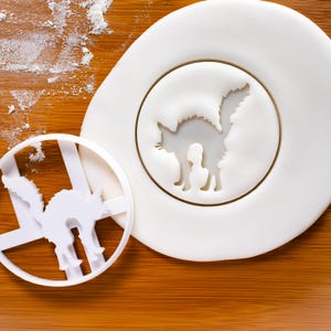 Halloween Katze Cookie Cutter: Gruseliger gewölbter Rücken für Halloween Party Backen