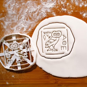 Greek Owl Coin Cookie Cutter – Ancient Greece Baking, Archeology & Historian Gift