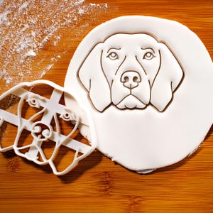 Vizsla Cookie Cutter (Face): Hungarian Pointer Dog Treat Mold