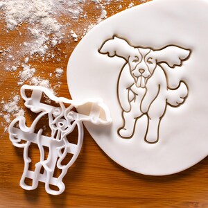 English Springer Spaniel Jump cookie cutter | cute fluffy profile portrait dog biscuit fondant clay ooak springy veterinarian gift Bakerlogy