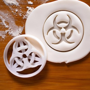 Biohazard & other Science Symbols cookie cutters | biscuit cutter Laboratory hazardous symbol Biological hazard Biohazardous one of a kind