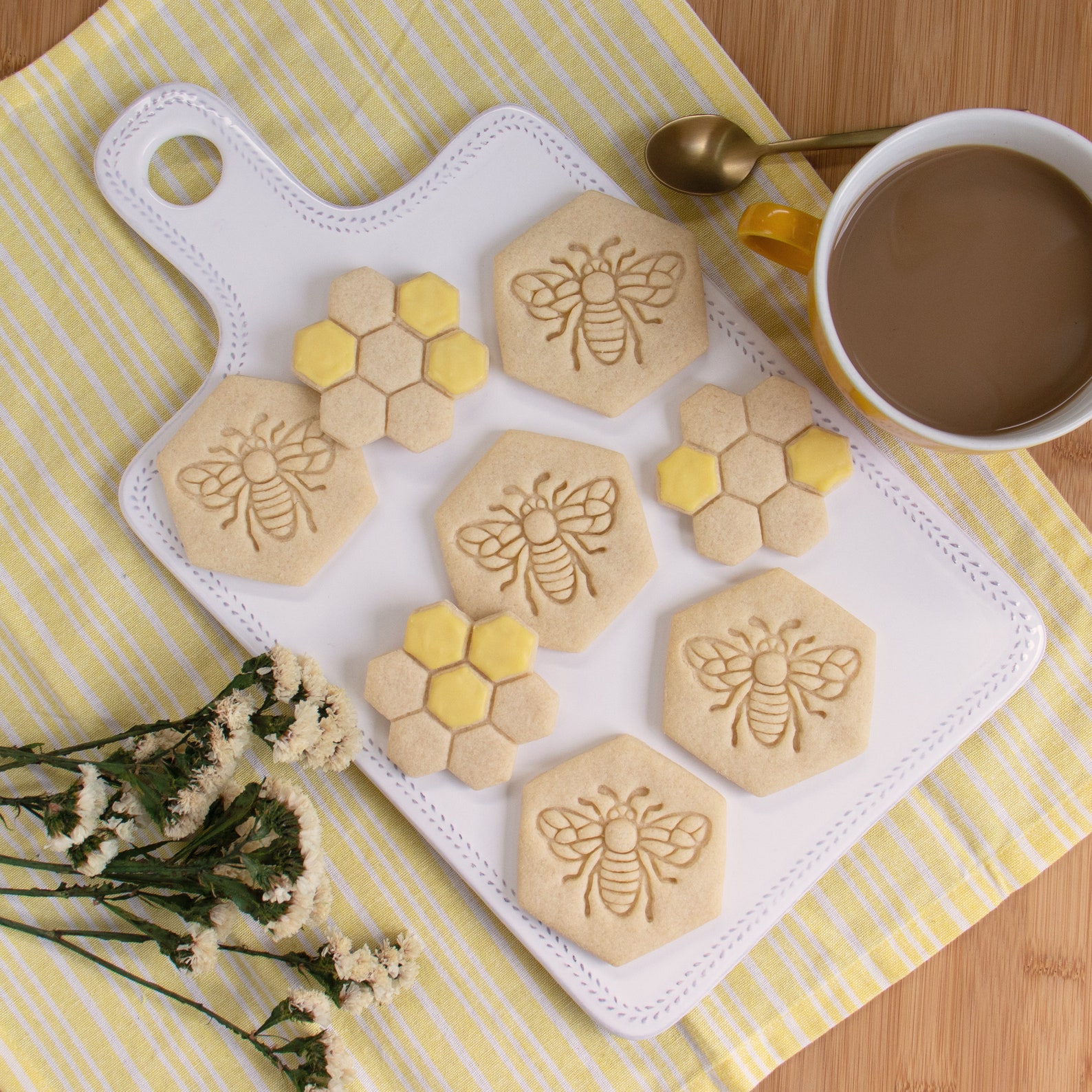 Cookie Cutter Honeybee Biscuit Design Honeybees Etsy UK