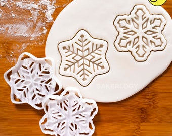 Flocon de neige Noël Cookie Cutter 10Fondant Décoration GâteauVendeur Britannique