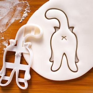 Tagliabiscotti a forma di sedere di gattino / Cat Lover Baking