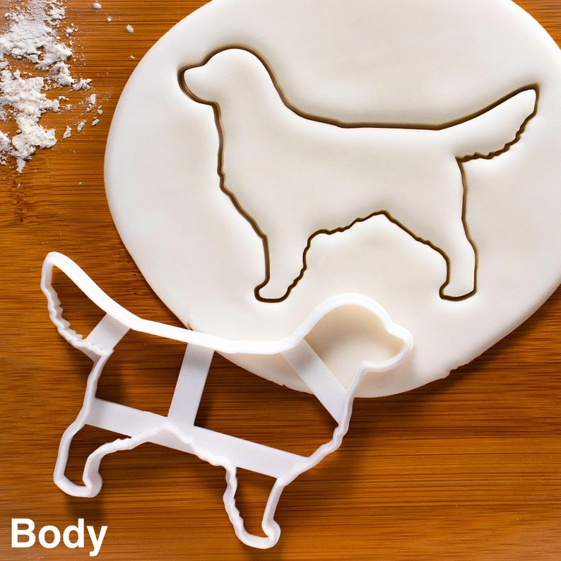 Golden Retriever Cookie Cutter (Full-Body): Dog Treat Mold Body
