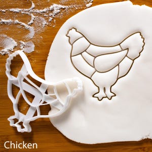 Molde para galletas con forma de vaca / Guía del carnicero para cortes de carne de res / Otras tablas de cortes de carne disponibles / Bakerlogy Chicken