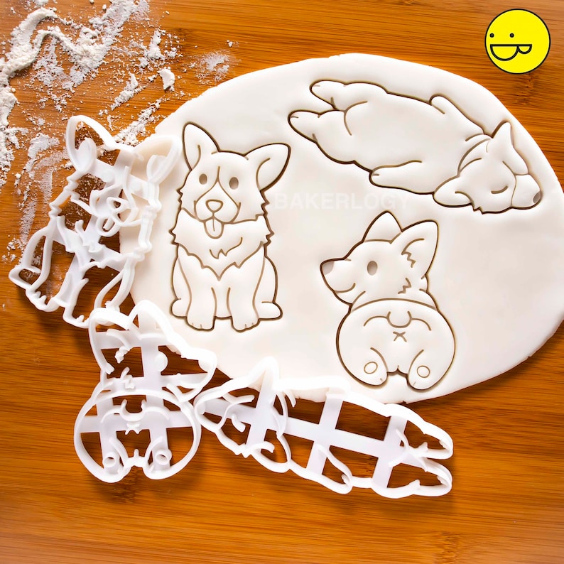 Corgi Butt cookie cutter cute fluffy Pembroke Welsh dog butts biscuit fondant clay cutter コーギー 코기 one of a kind ooak Bakerlogy image 8