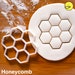 Honeycomb cookie cutter | Honeybee biscuit design | honeybees cookies cutters | bees pollen nectar insect gingerbread craft honey Bakerlogy 