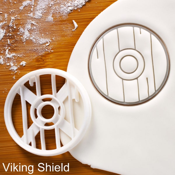 Viking Shield cookie cutter - Ancient Norse mythology Medieval birthday party Bakerlogy biscuit cutters