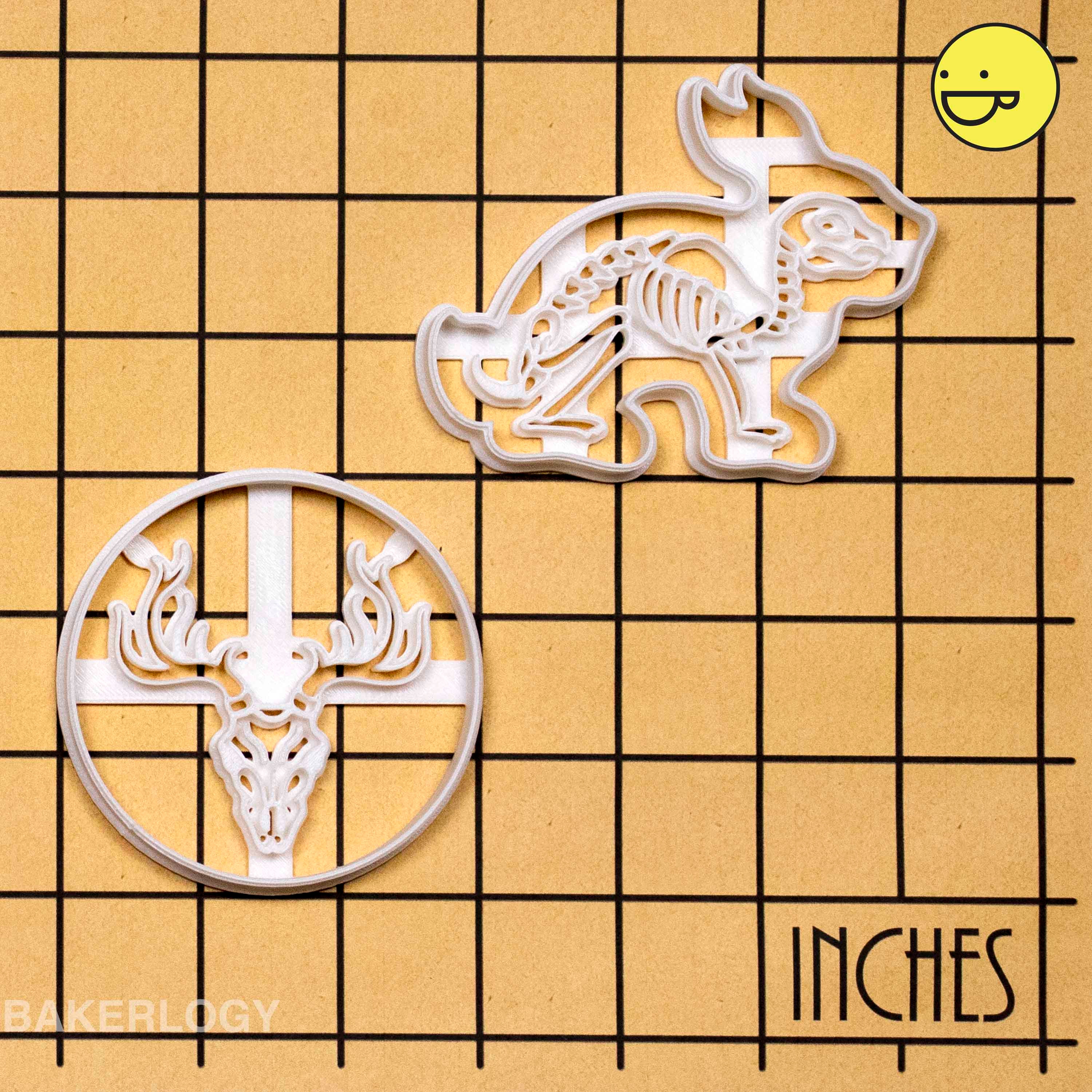 Rabbit Skeleton cookie cutter Bakerlogy biscuit cutters | Etsy